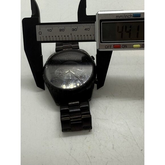 Caravelle New York by Bulova 45B122 Chronograph Quartz Men Watch Black Stainless - Picture 5 of 7